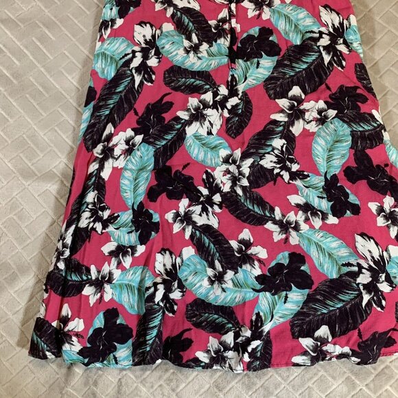 NBD Womens XS Dress Short Mini Halter Tunic Top Lined Pink Floral Palm Print - Picture 3 of 11